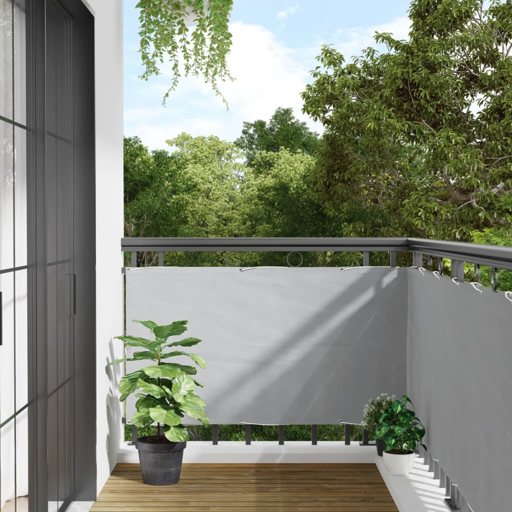 Garten-Sichtschutz Grau 600×75 cm PVC
