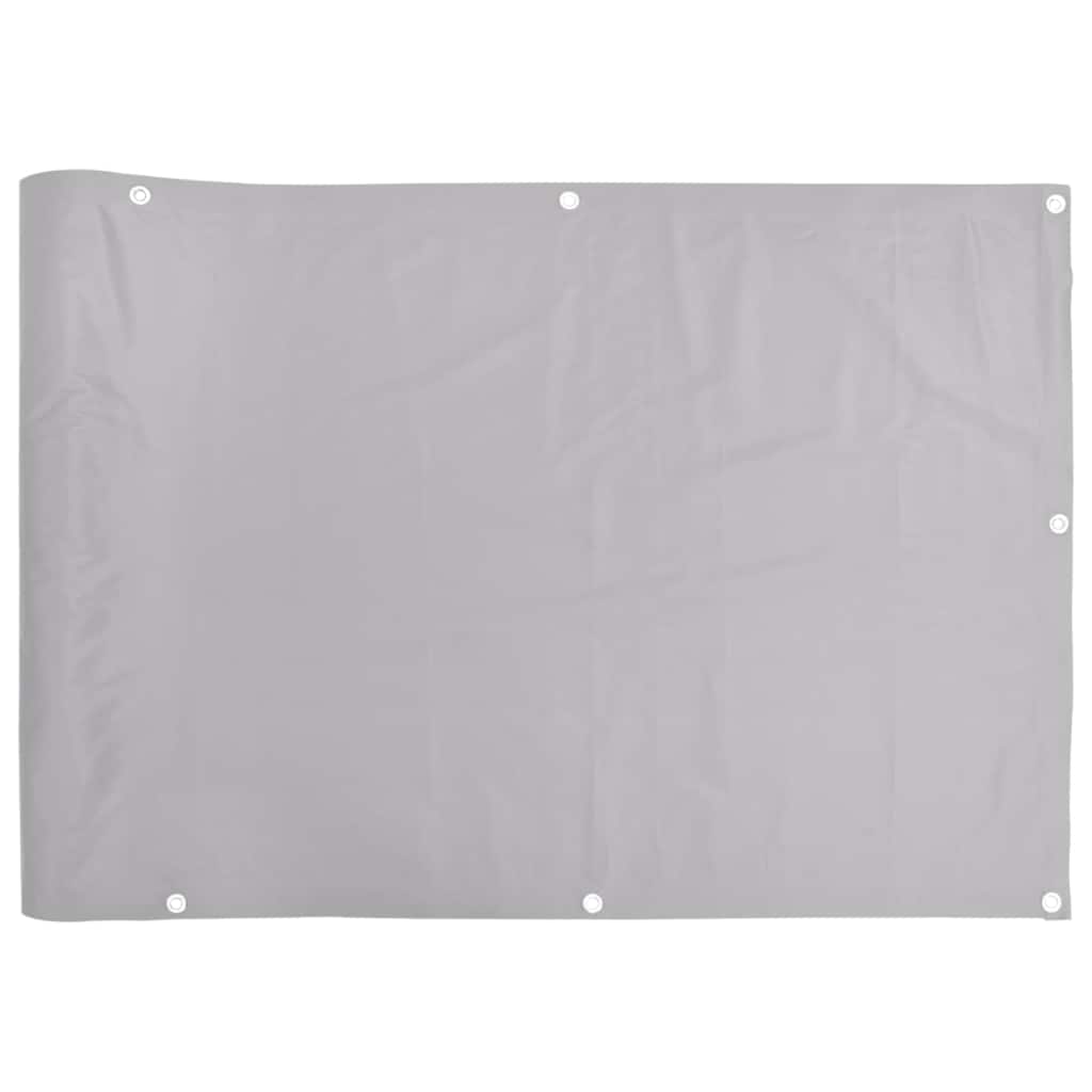 vidaXL Balkonová zástěna šedá 1 000 x 75 cm PVC