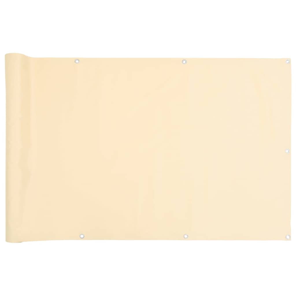 vidaXL Balkonová zástěna krémová 600 x 75 cm PVC