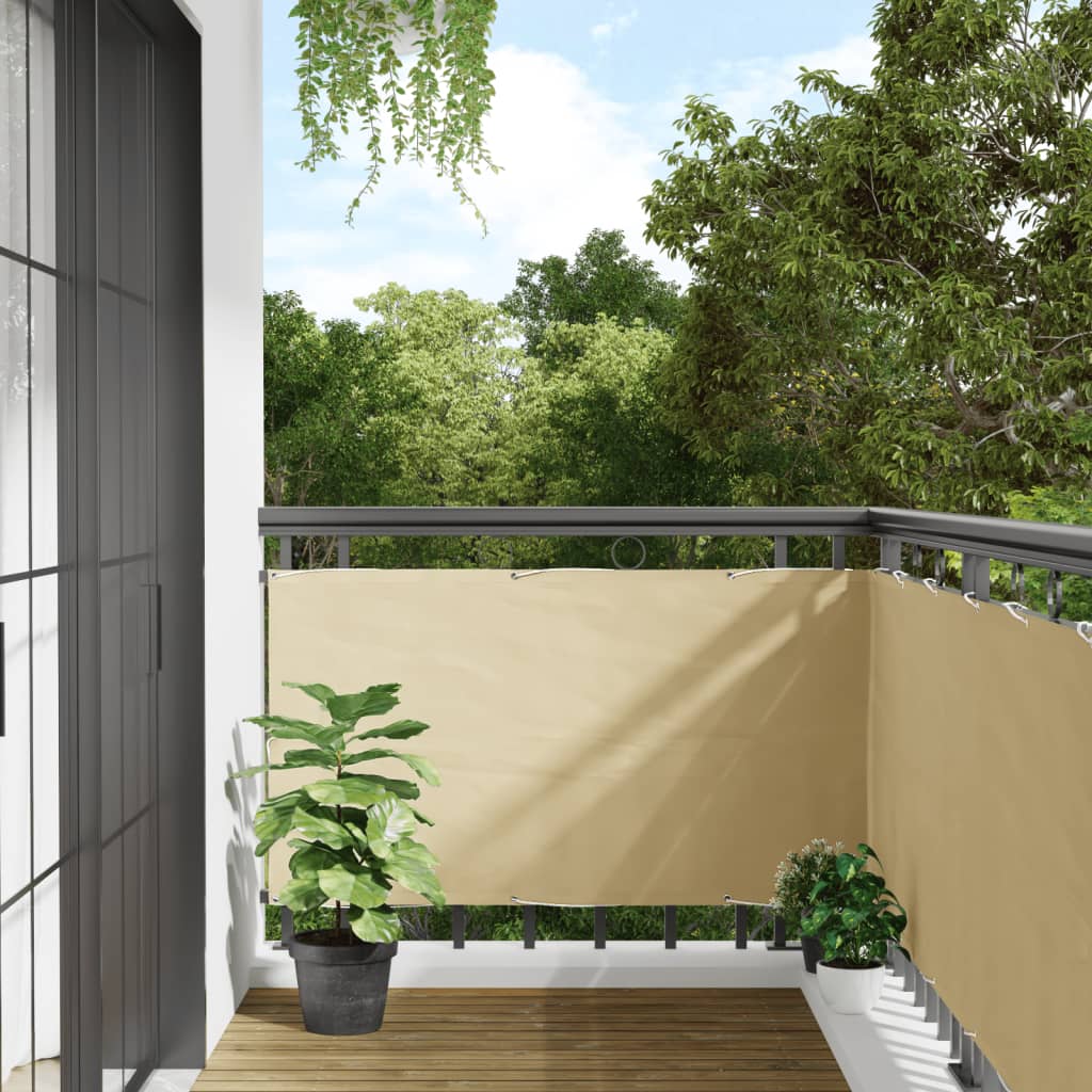 Garten-Sichtschutz Creme 1000×75 cm PVC