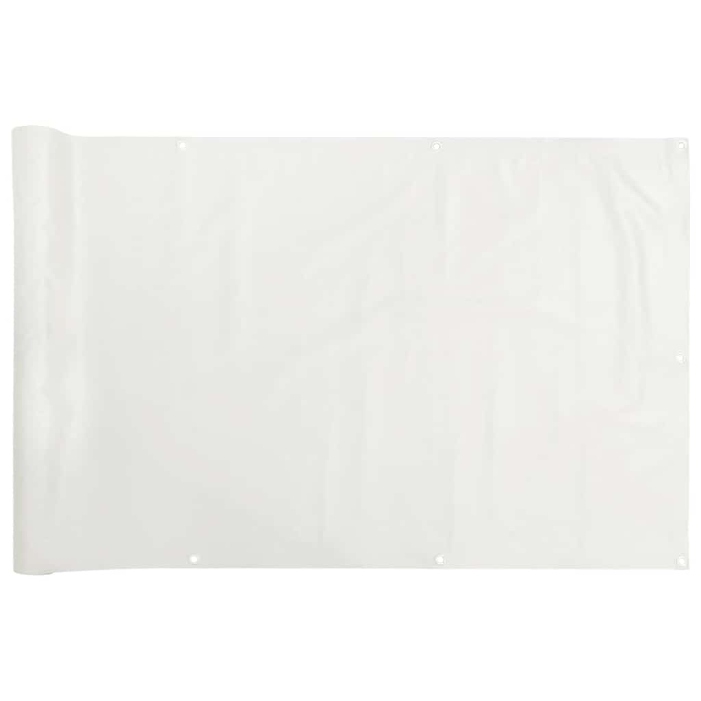 vidaXL Balkonsko platno za zasebnost belo 700x75 cm PVC