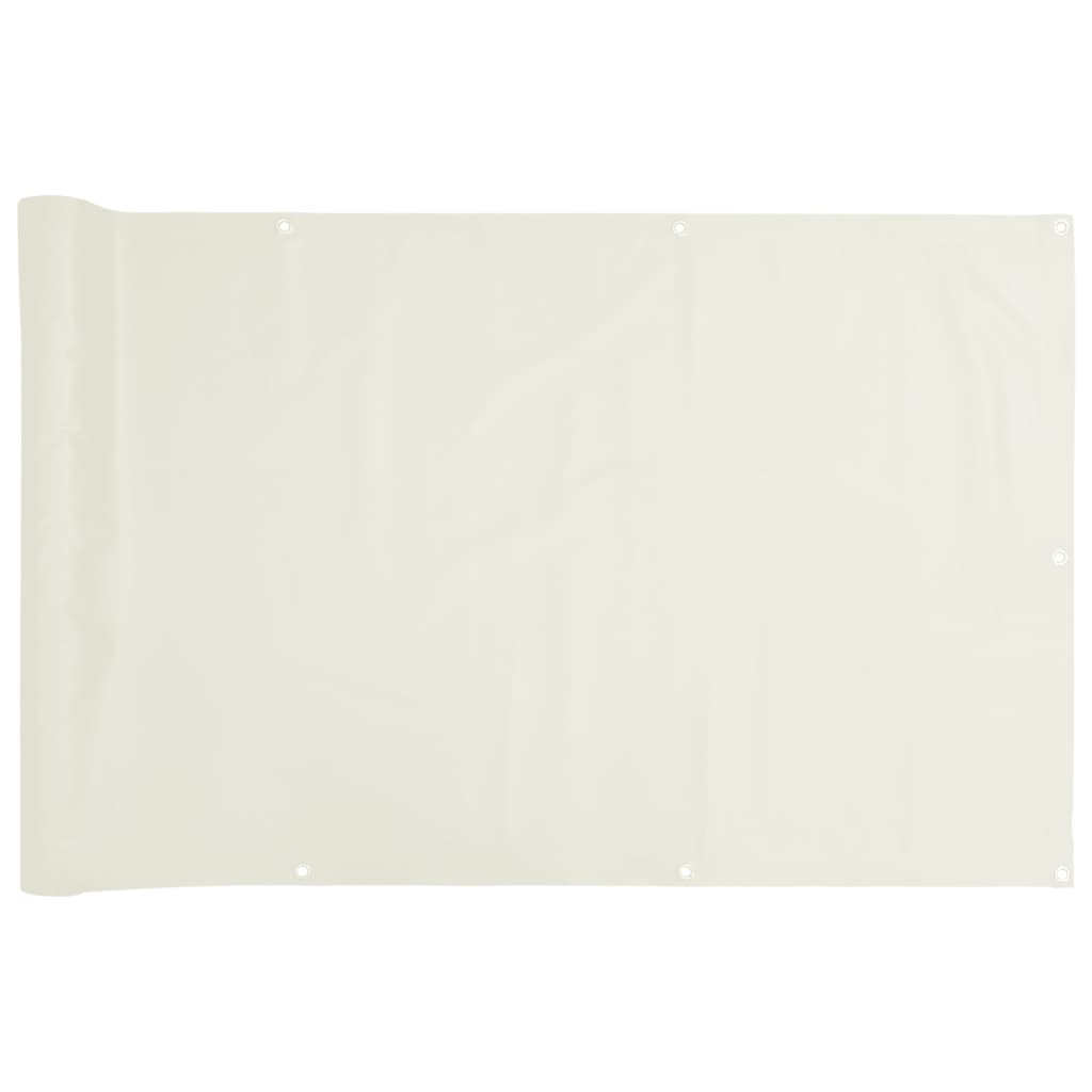 vidaXL Balkonsko platno za zasebnost belo 800x75 cm PVC