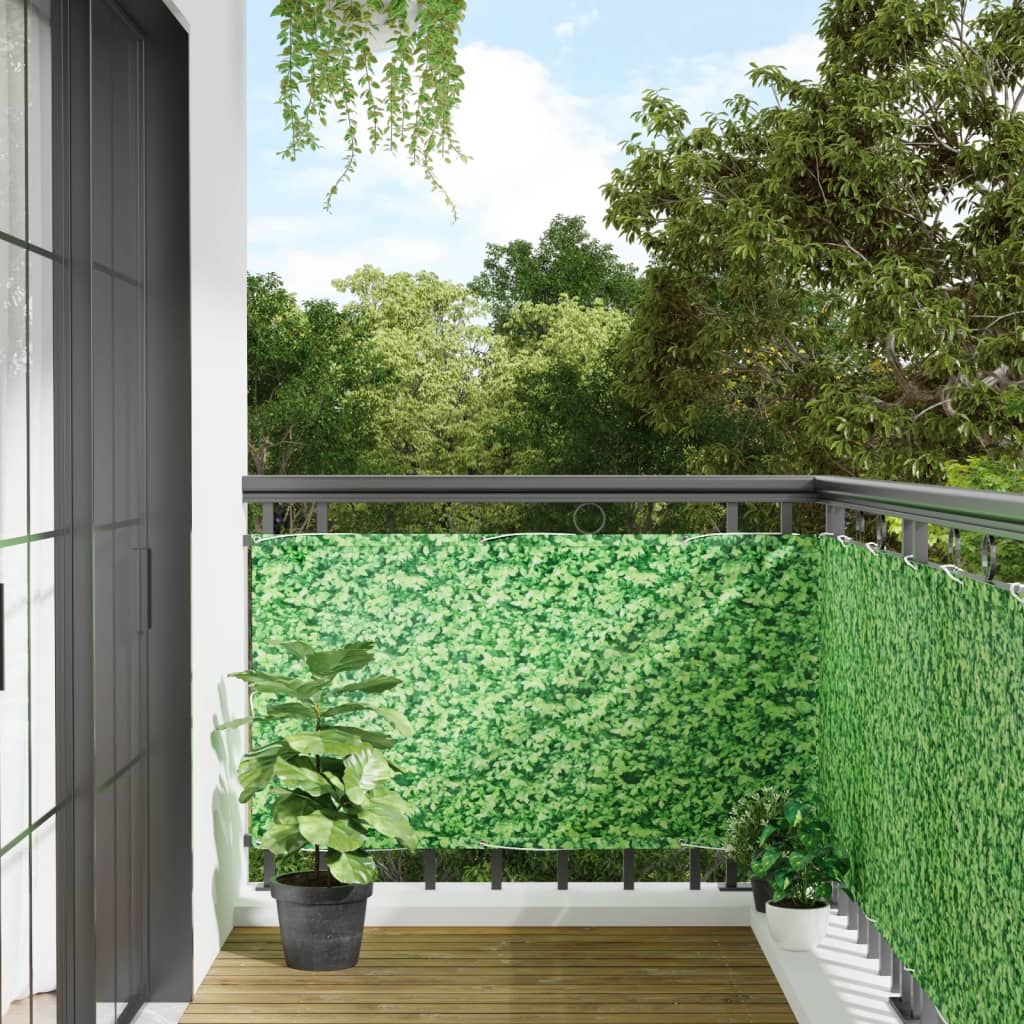 vidaXL Paravan de grădină cu aspect de plantă, verde, 300x75 cm PVC