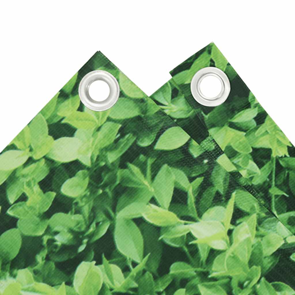 vidaXL Paravan de balcon cu aspect de plantă, verde, 400x75 cm, PVC