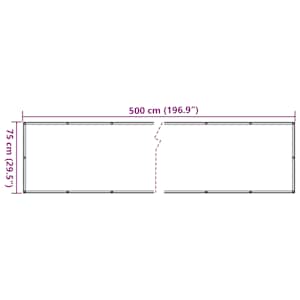 Balkonová zástěna rostlinný vzhled zelená 500 x 75 cm PVC - obrázek 6