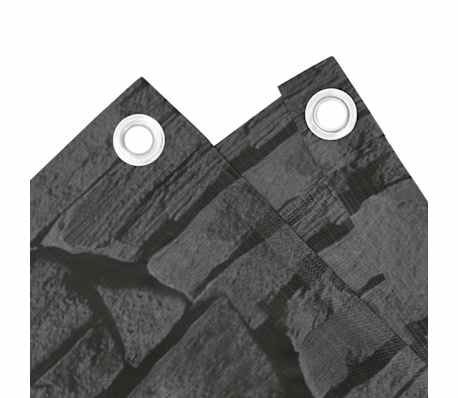 vidaXL Paravan de balcon cu aspect de piatră, gri, 500x75 cm, PVC