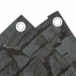 vidaXL Περίφραξη Μπαλκονιού Σχέδιο Ledge Stone Γκρι 600x75 εκ. PVC