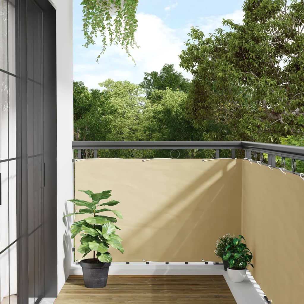 Garten-Sichtschutz Creme 300×90 cm PVC