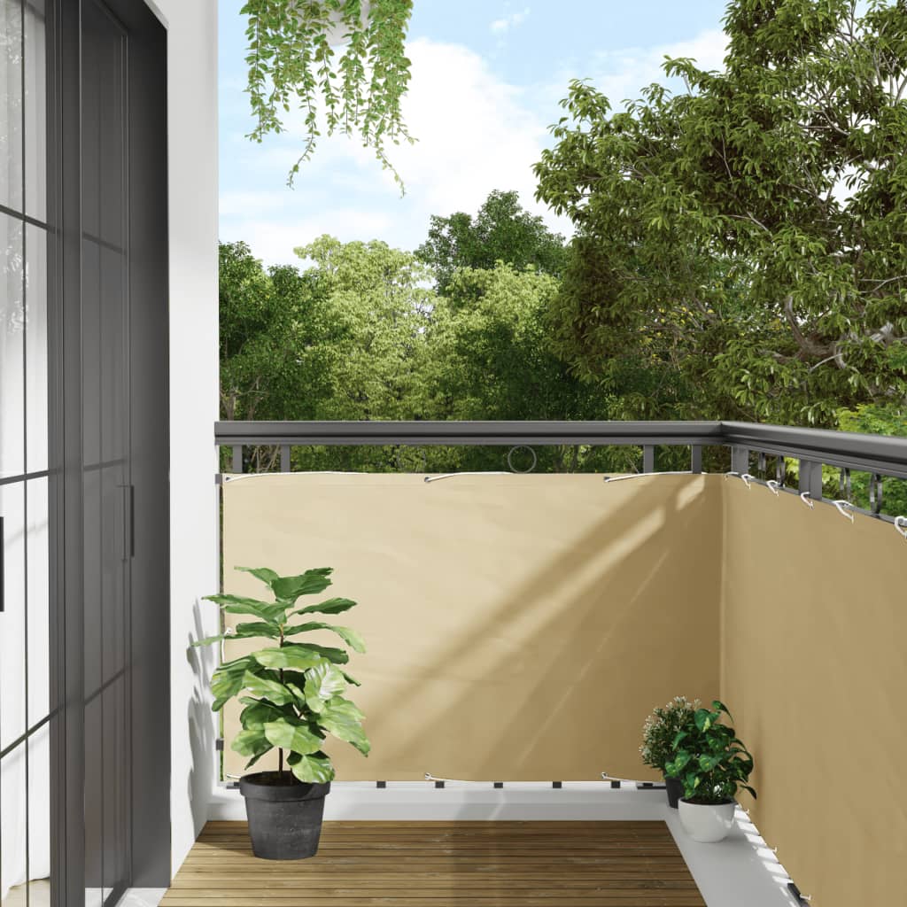 Garten-Sichtschutz Creme 400×90 cm PVC