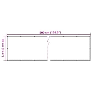 Balkonová zástěna krémová 500 x 90 cm PVC - obrázek 6