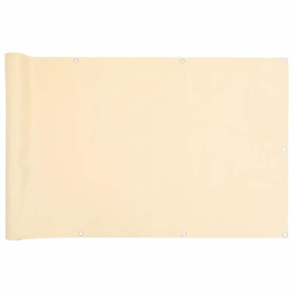 vidaXL r&otilde;du privaatsuskate, kreemjas, 600x90 cm, PVC