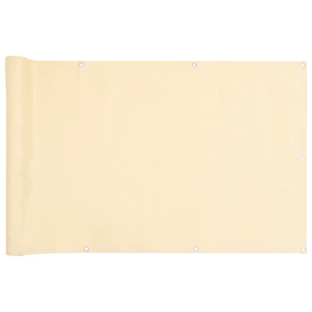 vidaXL Balkonová zástěna krémová 1 000 x 90 cm PVC