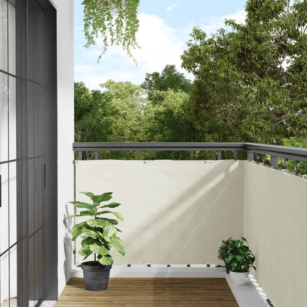 vidaXL Balkon-Sichtschutz Weiß 1000x90 cm PVC