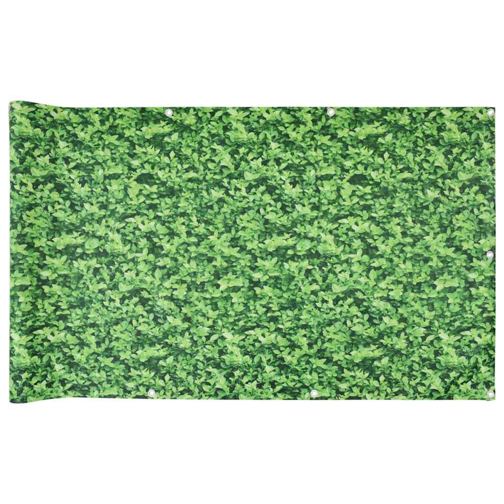 vidaXL Balkonová zástěna rostlinný vzhled zelená 500 x 90 cm PVC