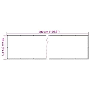 Balkonová zástěna rostlinný vzhled zelená 500 x 90 cm PVC - obrázek 6