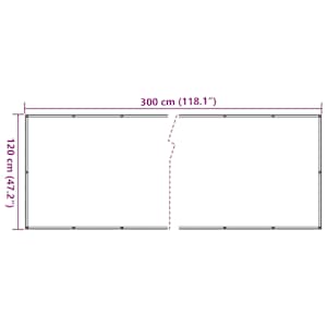Balkonová zástěna šedá 300 x 120 cm PVC - obrázek 6