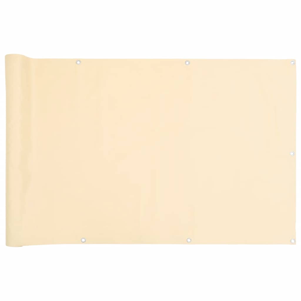 vidaXL Balkonová zástěna krémová 400 x 120 cm PVC
