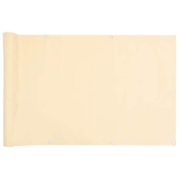 vidaXL r&otilde;du privaatsuskate, kreemjas, 600x120 cm, PVC