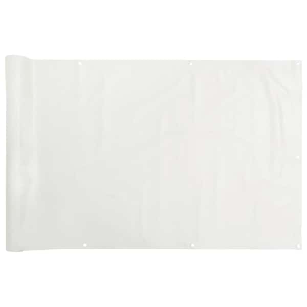 vidaXL r&otilde;du privaatsuskate, valge, 400x120 cm, PVC