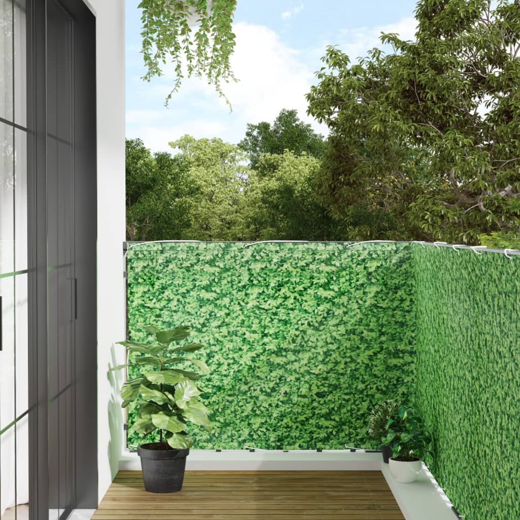 vidaXL Paravan de grădină cu aspect de plantă, verde, 300x120 cm, PVC