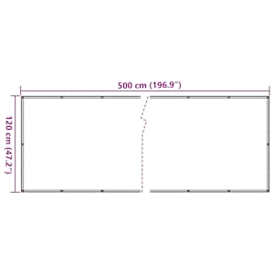 Balkonová zástěna rostlinný vzhled zelená 500 x 120 cm PVC - obrázek 6