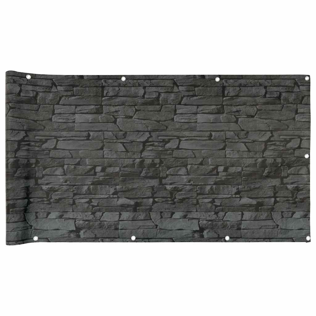 vidaXL Balkonová zástěna kamenný vzhled šedá 600 x 120 cm PVC