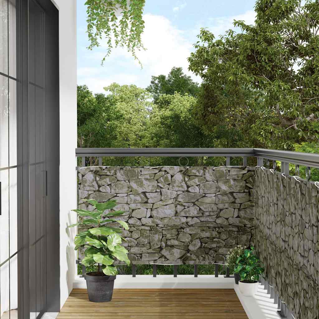 vidaXL Paravan de balcon cu aspect de piatră, 700x120 cm, PVC