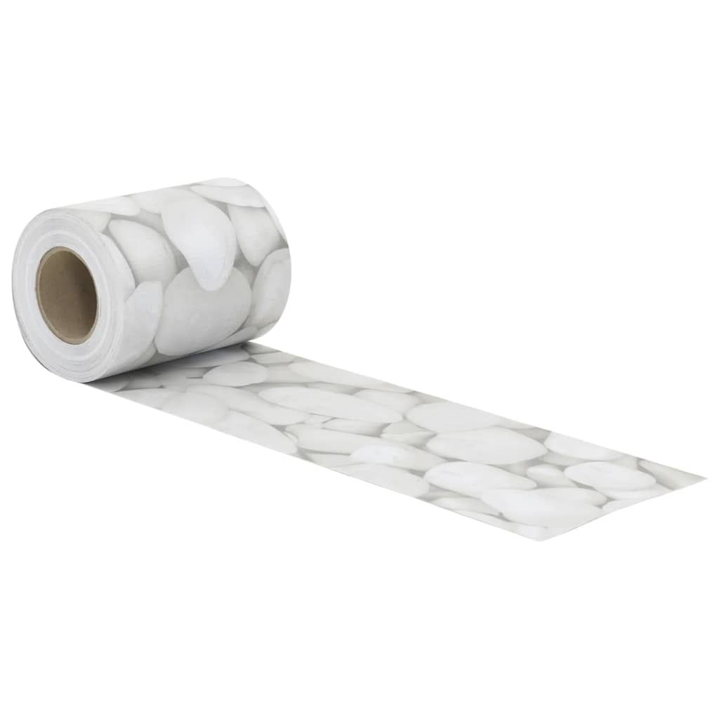 vidaXL Zahradní zástěna vzhled mramorový štěrk šedá 35 x 0,19 m PVC