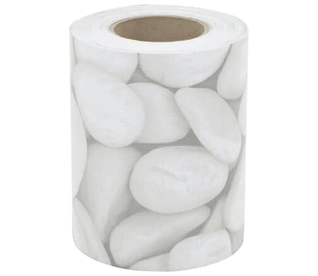 vidaXL Garden Privacy Screen Marble Gravel Look Grey 35x0,19 m PVC