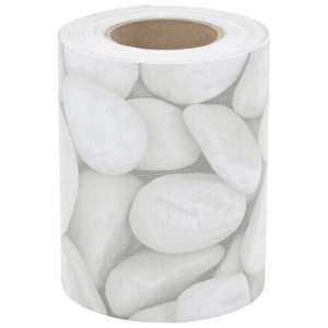 vidaXL Garden Privacy Screen Marble Gravel Look Grey 35x0,19 m PVC