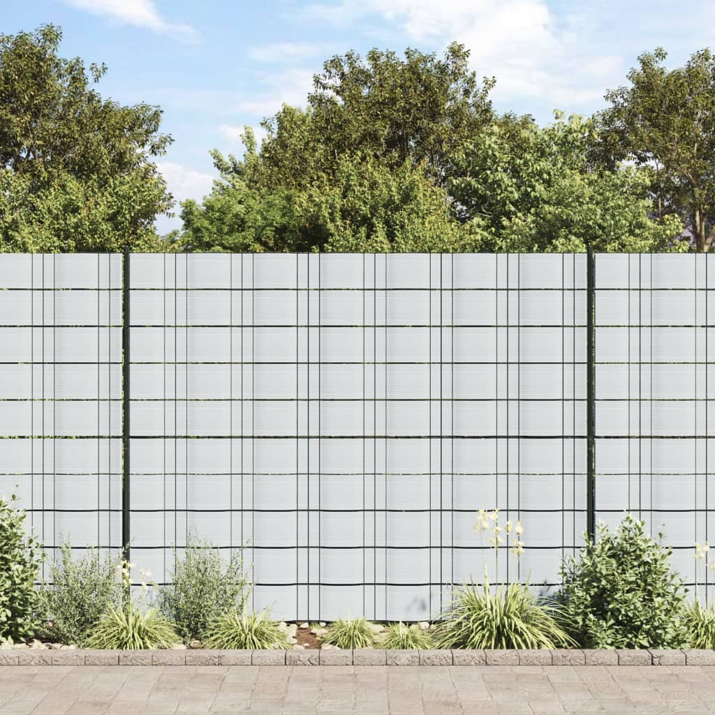 vidaXL Paravane de grădină, 10 buc., gri deschis, 252,5x19 cm, PVC