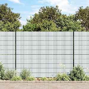 Vrtna platna za zasebnost 10 kosov svetlo siva 252,5x19 cm PVC