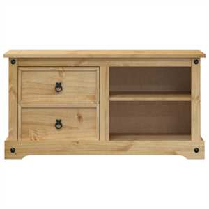 TV skříňka Corona 100 x 40 x 52 cm masivní borové dřevo - obrázek 4
