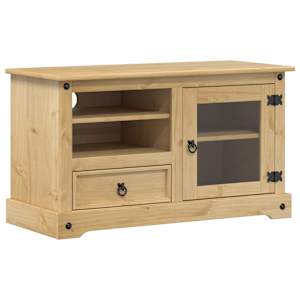 TV skříňka Corona 100 x 45 x 58 cm masivní borové dřevo - obrázek 2