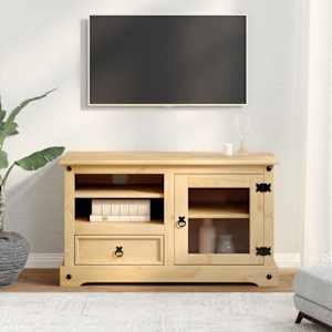TV skříňka Corona 100 x 45 x 58 cm masivní borové dřevo - obrázek 3