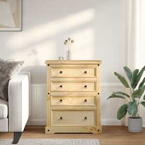 Komoda Corona 92 x 48 x 114 cm masivní borové dřevo - obrázek 3