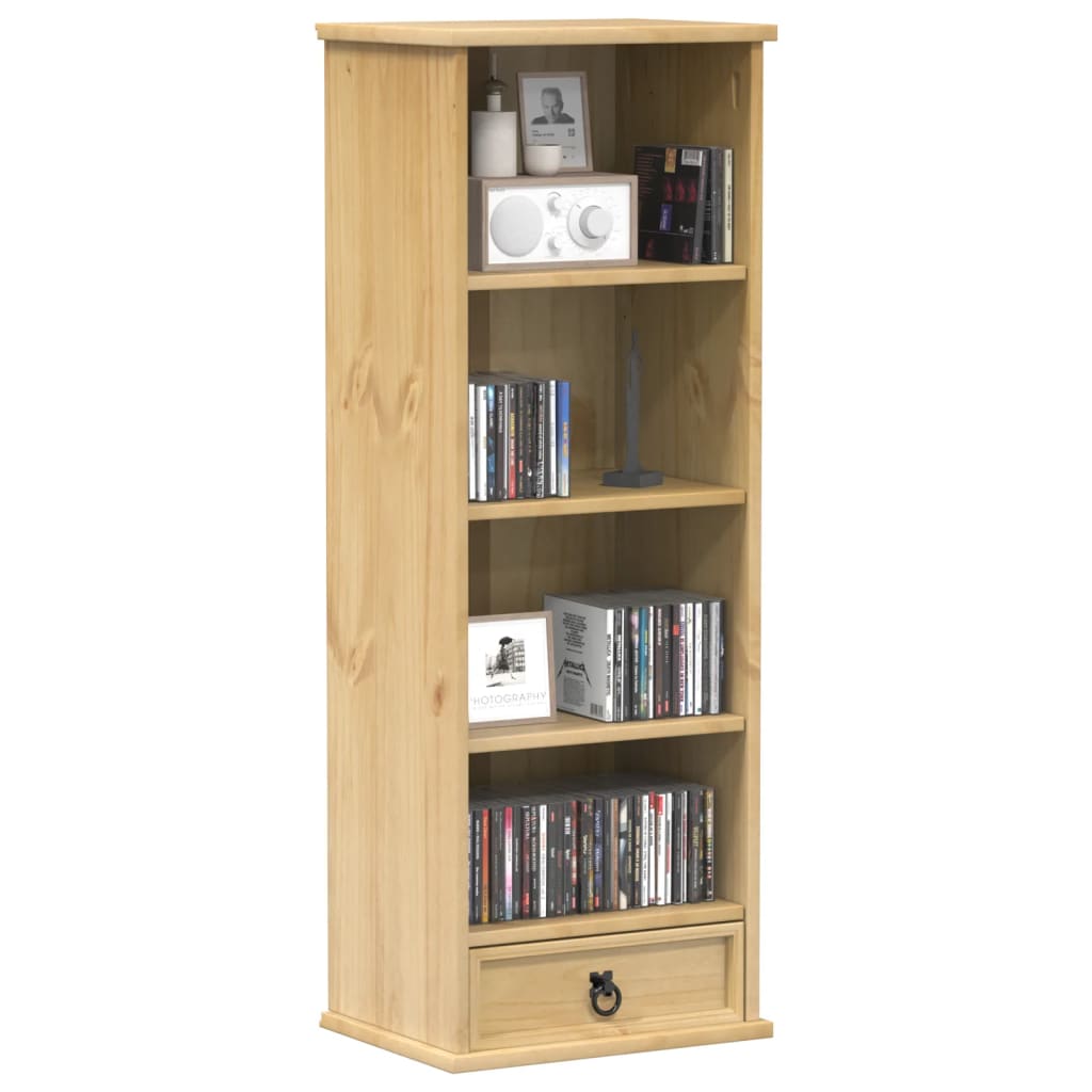 vidaXL CD-Schrank Corona 40x30x110 cm Massivholz Kiefer