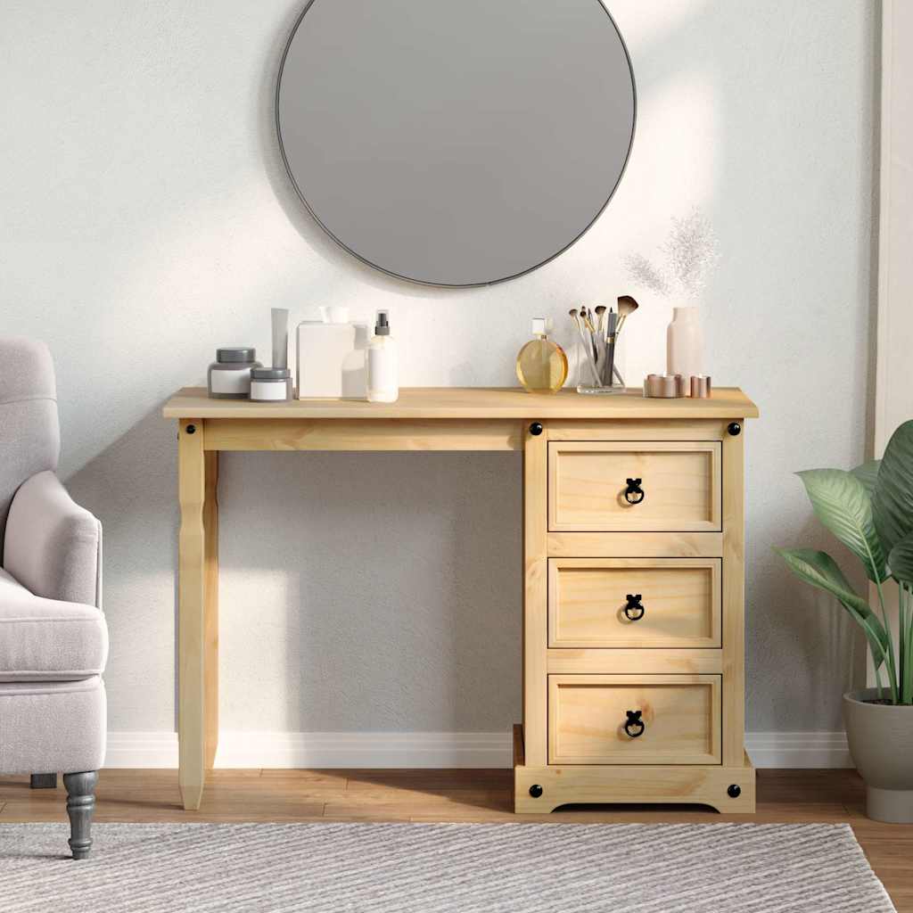 vidaXL Toaletný stolík Corona 110x47x75 cm borovicový masív