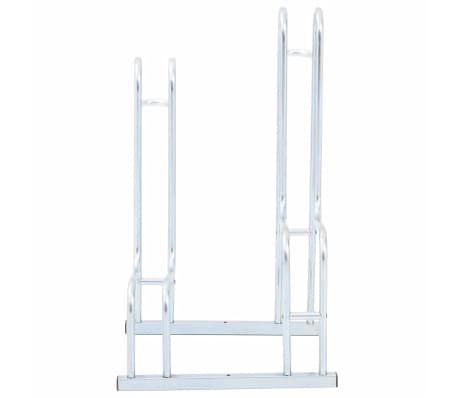 vidaXL Galvanized Steel Bicycle Stand - Floor Bike Rack, Freestanding