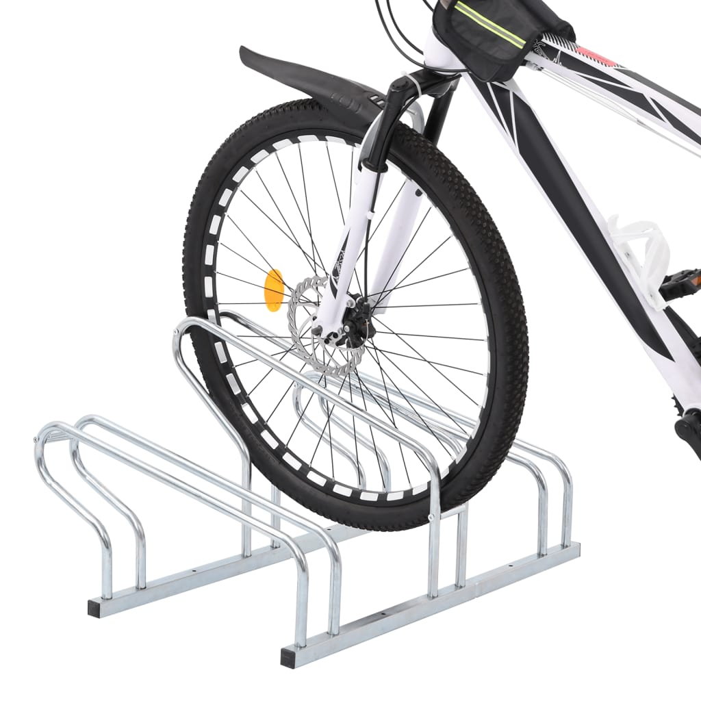 Fahrradständer für 3 Fahrräder Freistehend Verzinkter Stahl