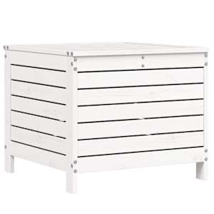 Vrtna sedežna garnitura 7-delna bela trdna borovina - slika 8