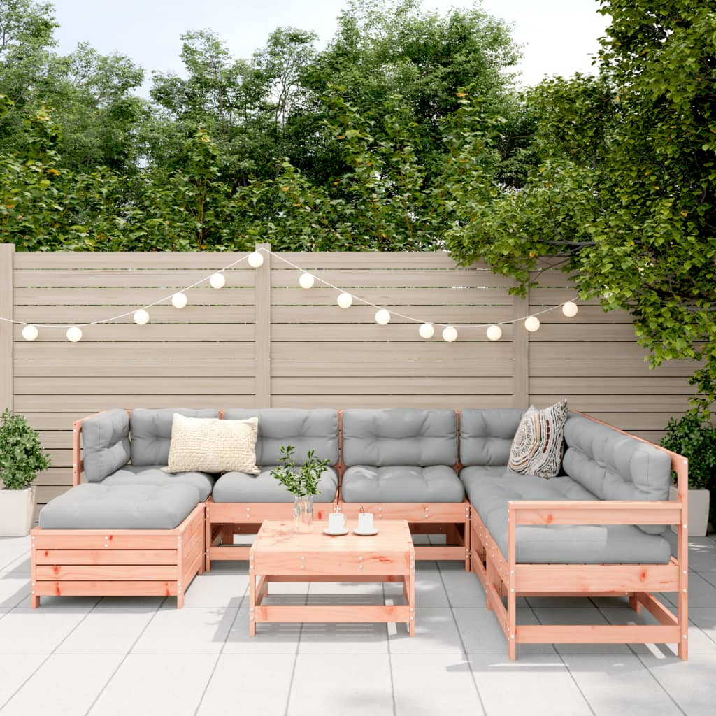 vidaXL 8-delige Loungeset massief douglas vurenhout afbeelding