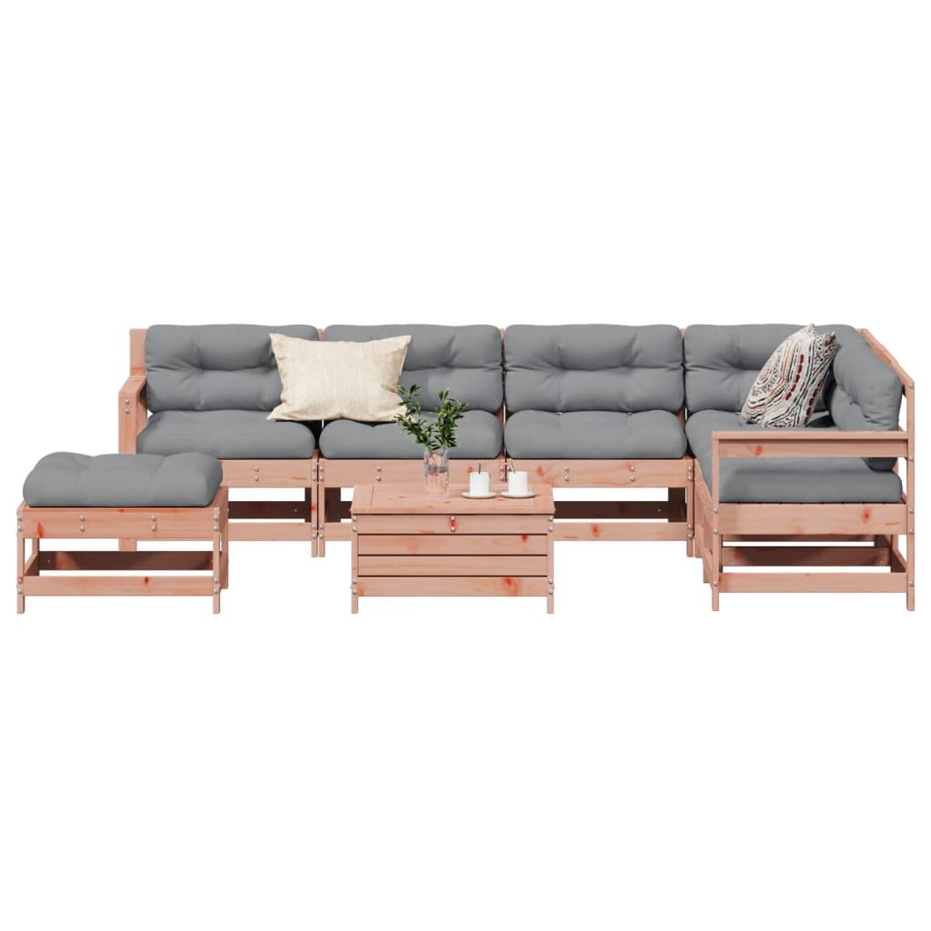 vidaXL 8-tlg. Garten-Lounge-Set mit Kissen Massivholz Douglasie