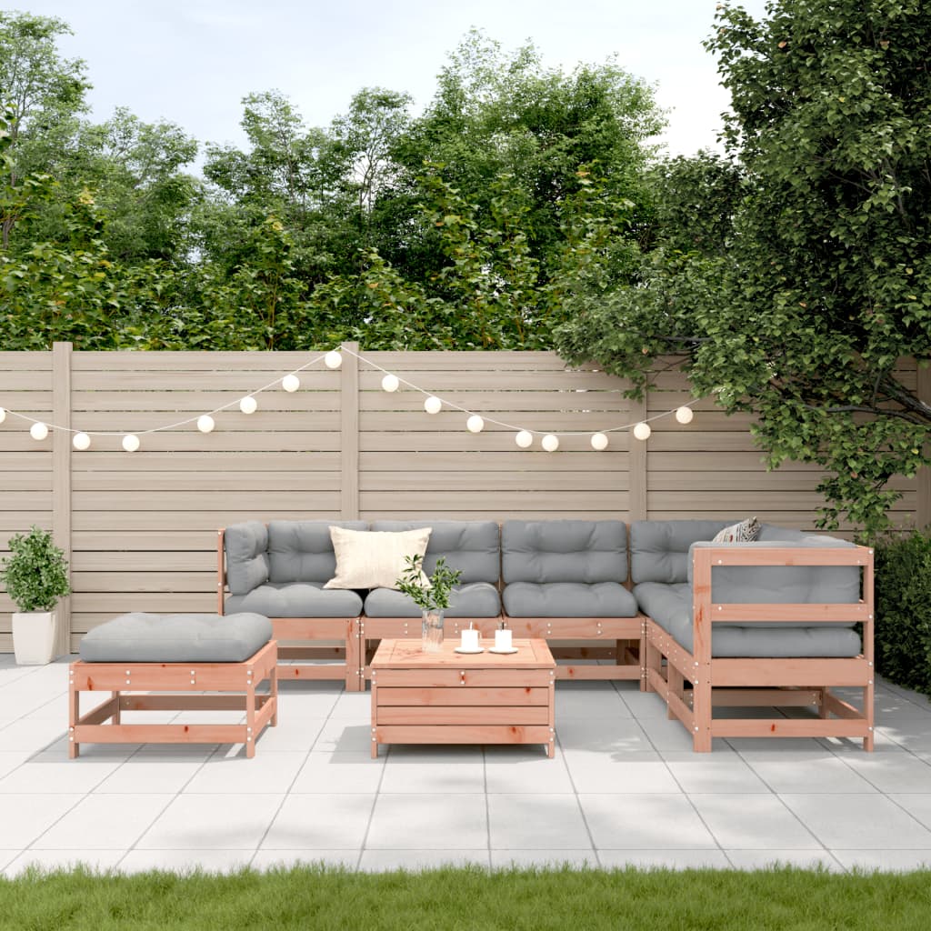 vidaXL 8-delige Loungeset met kussens massief douglashout afbeelding