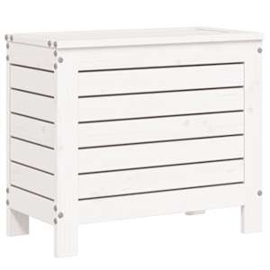 Vrtna sedežna garnitura 11-delna bela trdna borovina - slika 10