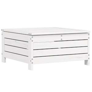 Vrtna sedežna garnitura 10-delna bela trdna borovina - slika 10