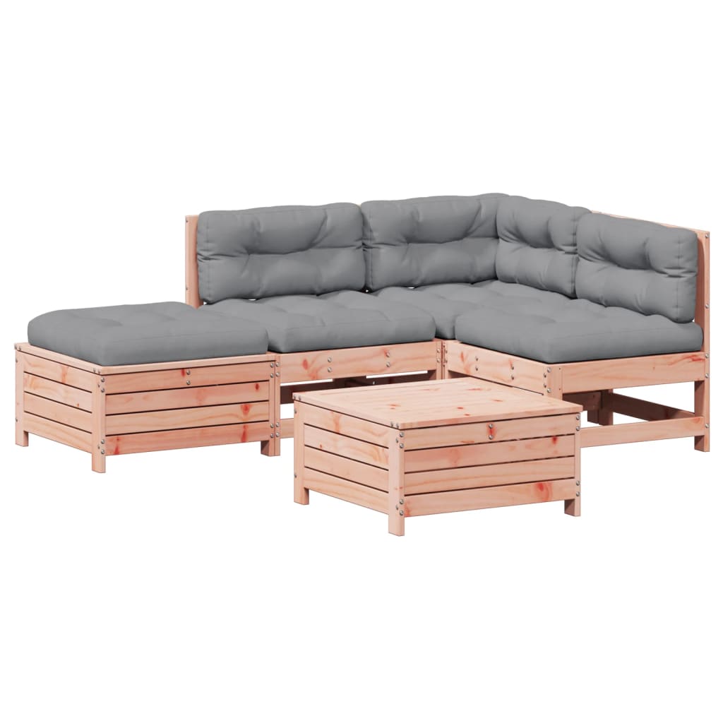 Thumbnail - vidaXL 5-tlg. Garten-Lounge-Set mit Kissen Massivholz Douglasie