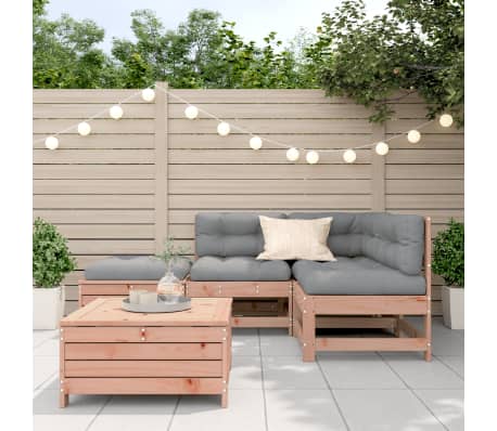 vidaXL Set mobilier de grădină cu perne, 5 piese, lemn masiv douglas