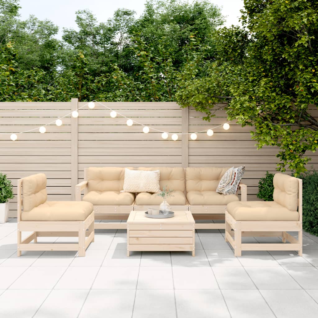 vidaXL 6-delige Loungeset massief grenenhout afbeelding