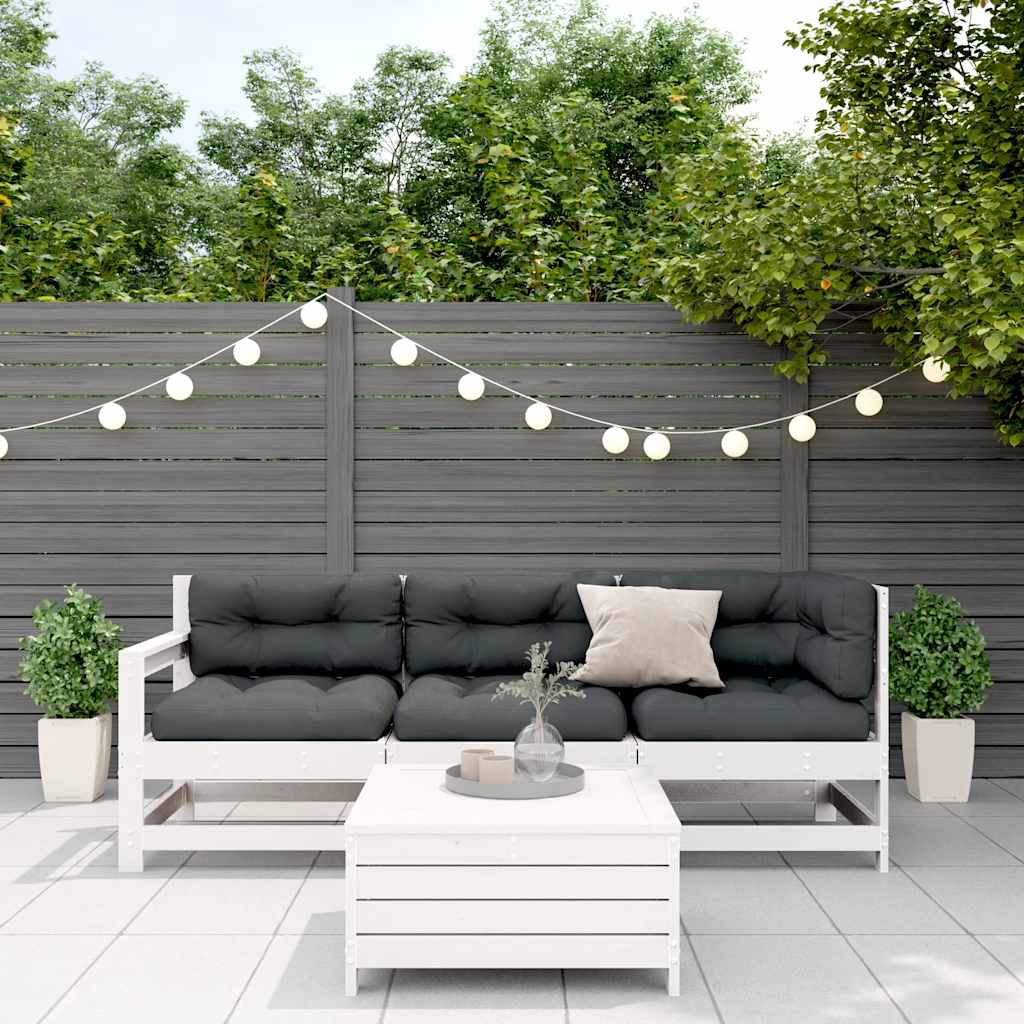 vidaXL 4-delige Loungeset met kussens massief grenenhout afbeelding